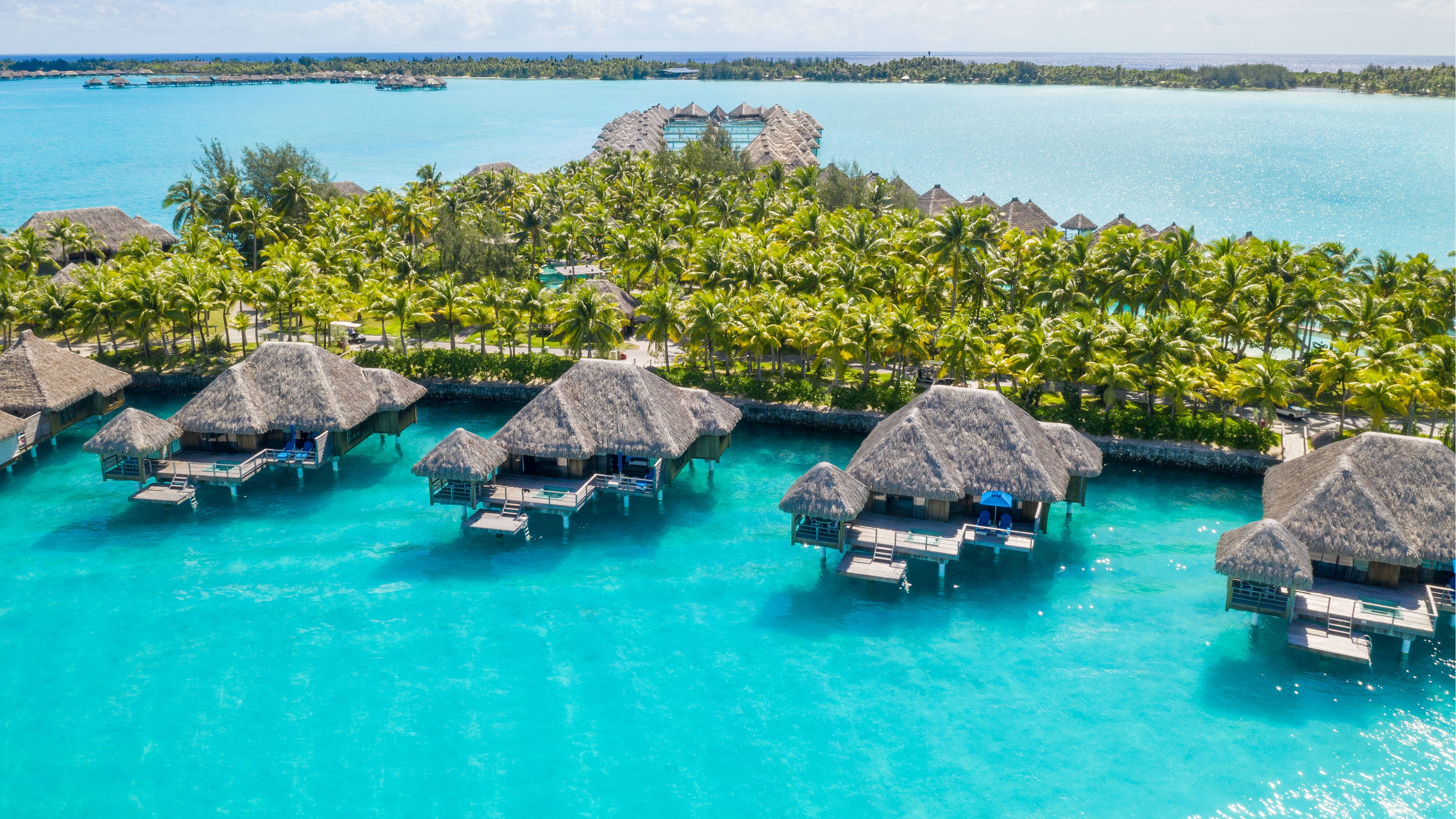 St Regis Bora Bora Superior Overwater Villa exterior over the lagoon